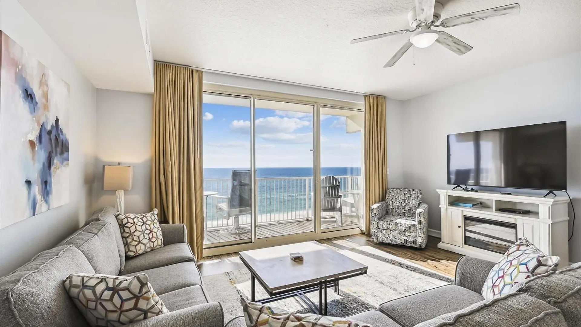 Apartment Shores Of Panama 630-1Bdbunks, Sleeps 6, Beach Front! Free Fun! Reserved Parking Space Condo Panama City Beach
